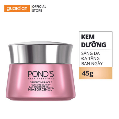 Kem Dưỡng Sáng Da Đa Tầng Ban Ngày Pond'S Bright Miracle Mờ Thâm Sạm Với 50X Niasorcinol 45Gr