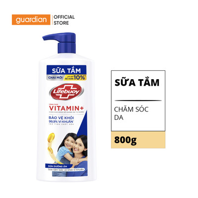 Sữa Tắm Chăm Da Sạch Khuẩn Lifebuoy 800g