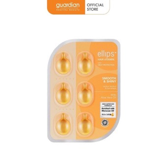 Serum Dưỡng Tóc Ellips Hair Vitamin Smooth & Shiny Mềm Mượt & Óng Ả 6 Viên 