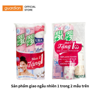 Combo 2 Bông Tẩy Trang Ipek 150 Miếng Tặng kèm 1 Gói Bông Tẩy Trang Ngẫu Nhiên