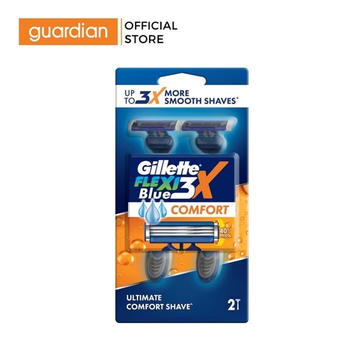 Dao Cạo Râu GILLETTE Blue3X Sensitive - Hộp 2 Cây