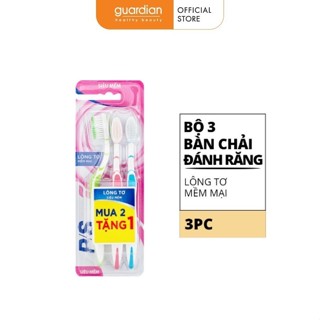 Bộ 3 Cây Bàn Chải Đánh Răng P/S Lông Tơ Mềm Mại
