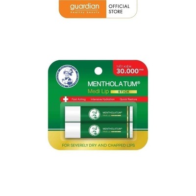 Set 2 Son Dưỡng Mentholatum Medi Lip Stick 4,3Gr x 2 Tuýp
