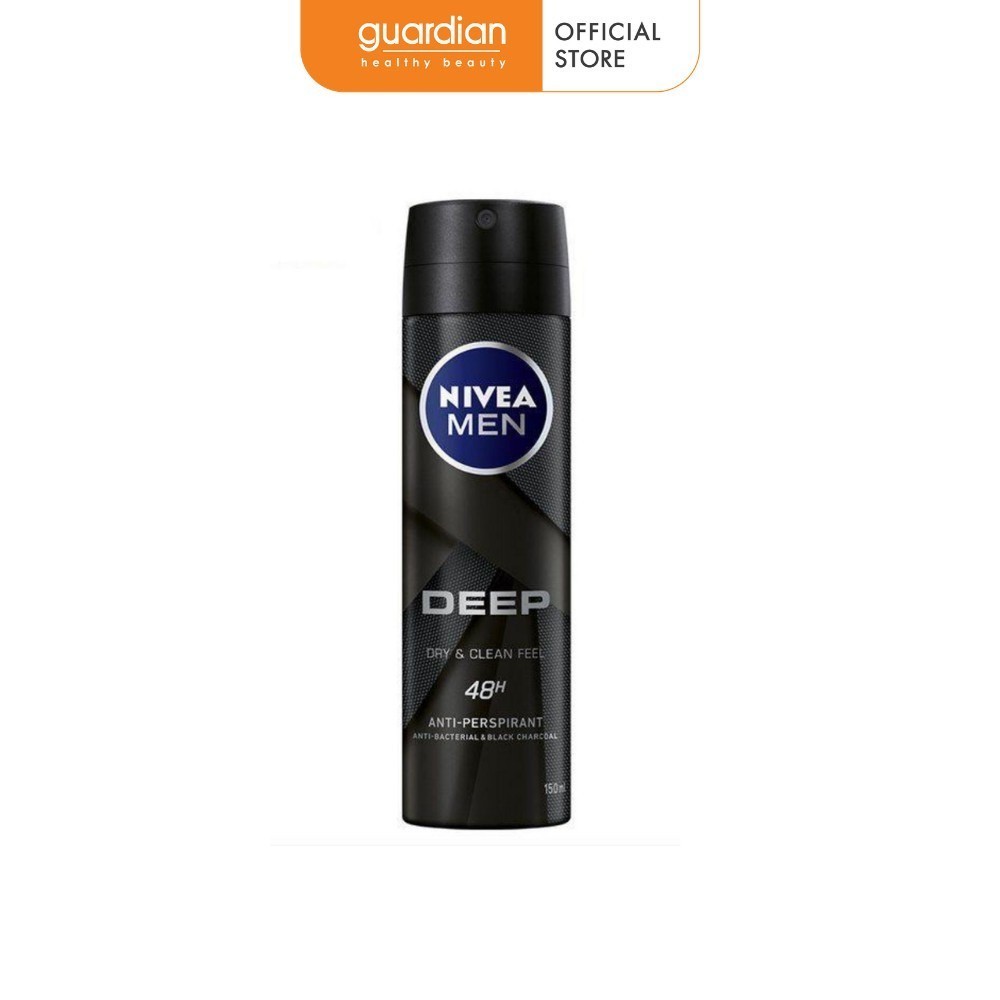 Xịt Ngăn Mùi Nam Than Đen Hoạt Tính NIVEA MEN 150ml