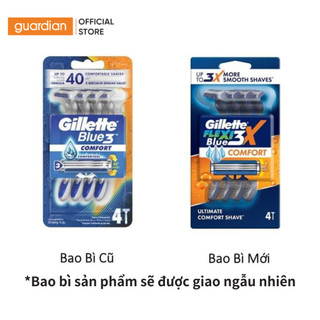 Dao Cạo Râu GILLETTE Blue3X Comfort - Hộp 4 Cây