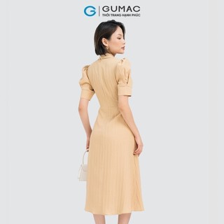 Đầm cổ danton phối nút GUMAC DD04011