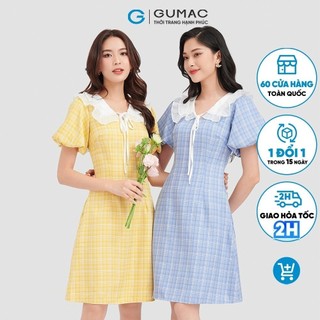 Đầm công sở nữ cổ bèo thời trang GUMAC nhiều màu DC09037