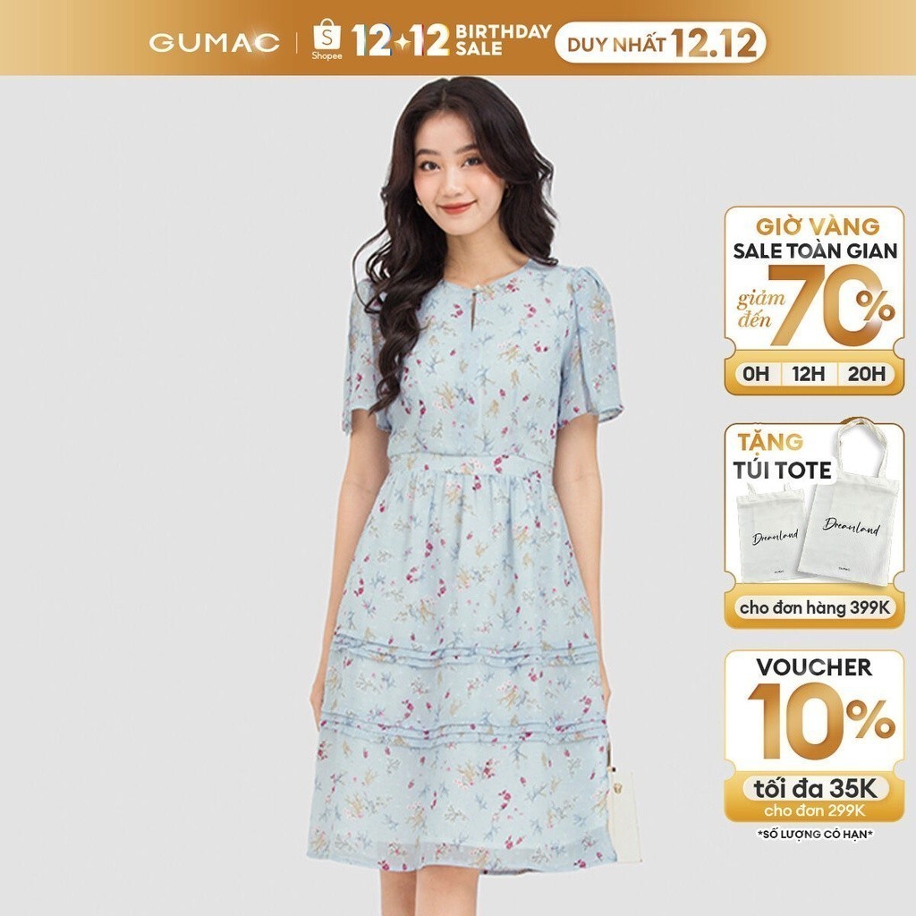 Đầm hoa nhí DC09080 thời trang GUMAC