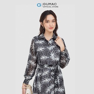 Đầm sơ mi buộc eo DC06048 thời trang GUMAC