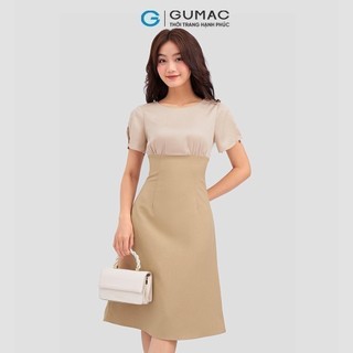 Đầm tay xẻ thời trang GUMAC DC12057