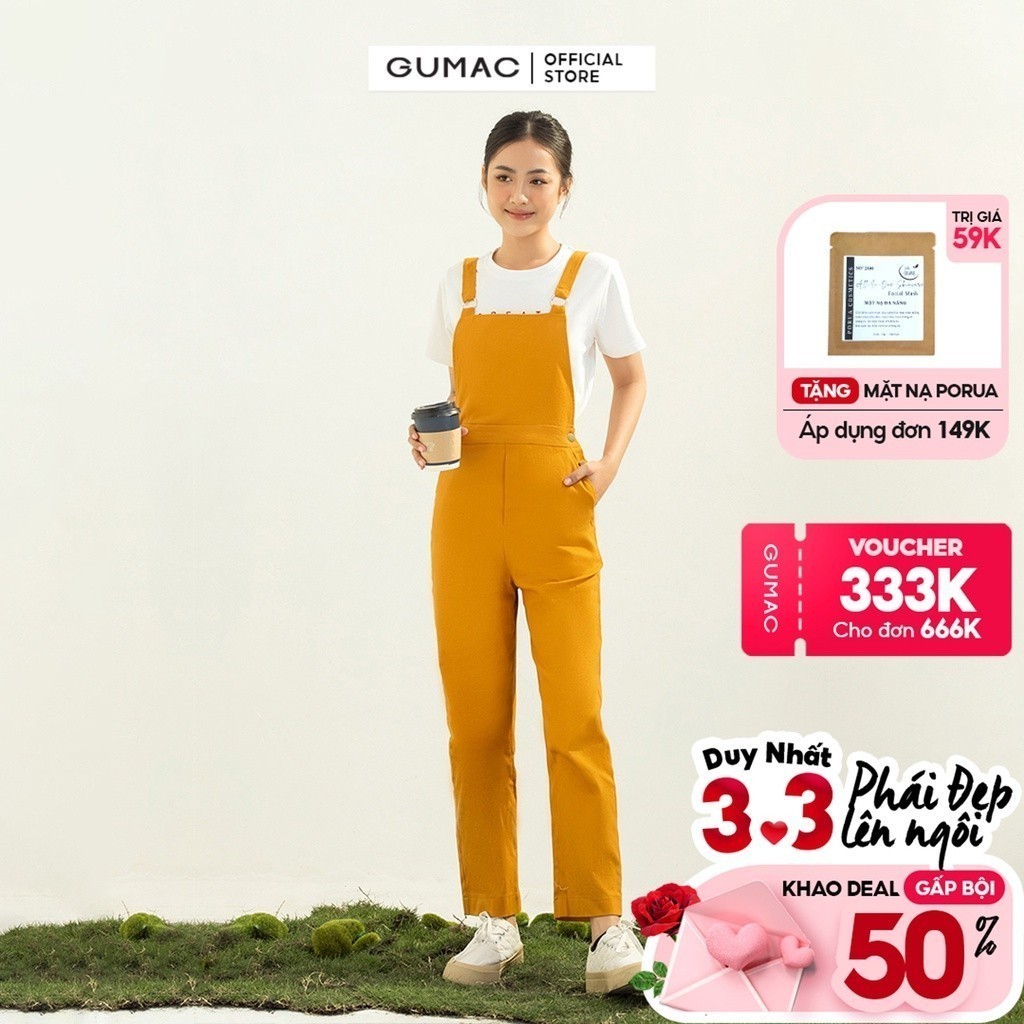 Jumpsuit 2 dây thời trang GUMAC DC03013