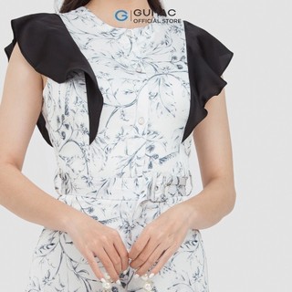 Đầm sơ mi phối bèo DC05087 thời trang GUMAC