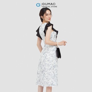 Đầm sơ mi phối bèo DC05087 thời trang GUMAC
