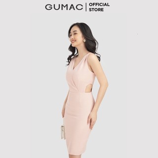 Đầm cổ V khoét eo DB12007 GUMAC
