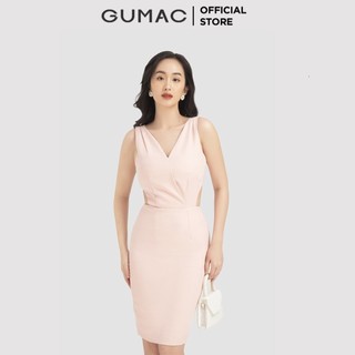 Đầm cổ V khoét eo DB12007 GUMAC