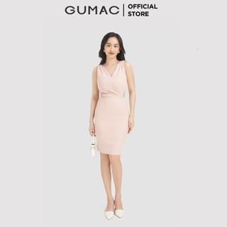 Đầm cổ V khoét eo DB12007 GUMAC