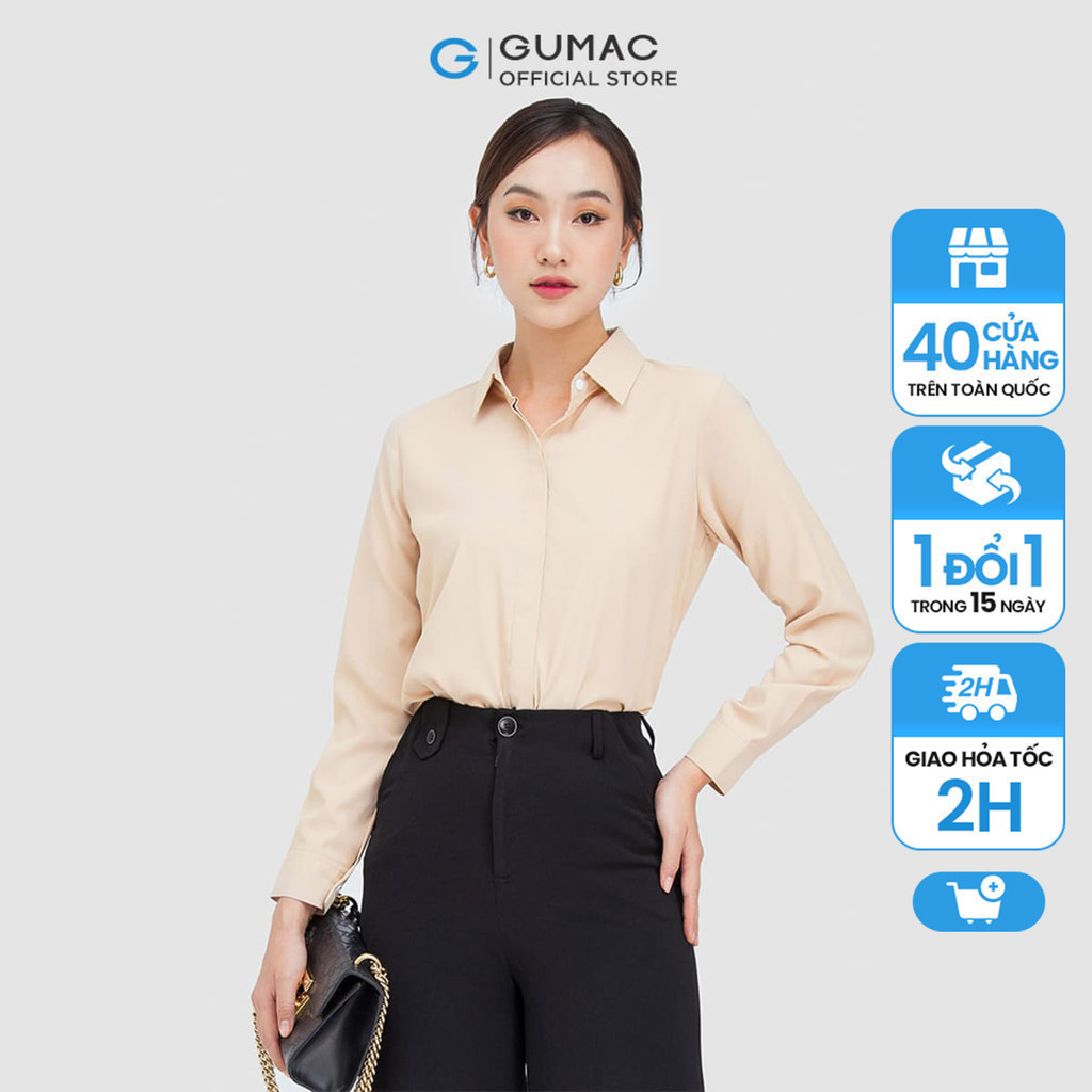 Áo lụa mango giấu nút Thời trang GUMAC AC05004