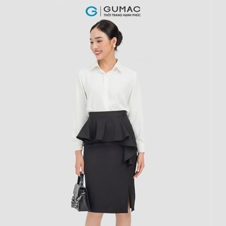 Áo sơ mi thời trang GUMAC lụa công sở cơ bản AC07028