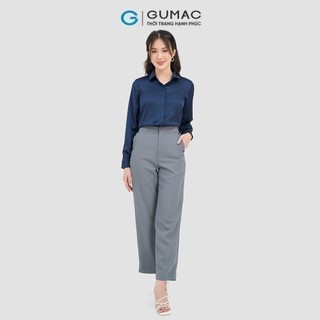 Áo sơ mi thời trang GUMAC lụa công sở cơ bản AC07028