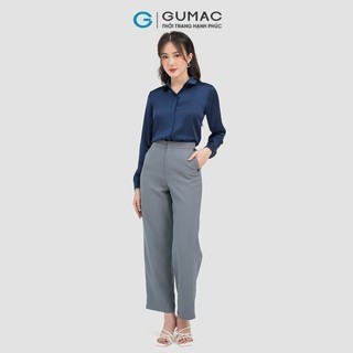 Áo sơ mi thời trang GUMAC lụa công sở cơ bản AC07028