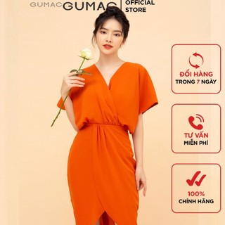 Đầm nhúm ly chéo vạt DB6201 GUMAC
