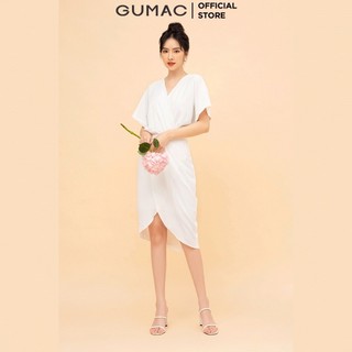Đầm nhúm ly chéo vạt DB6201 GUMAC