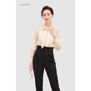 Áo sơ mi nơ cổ AB11007 GUMAC( mỏng - không kèm lót trong)