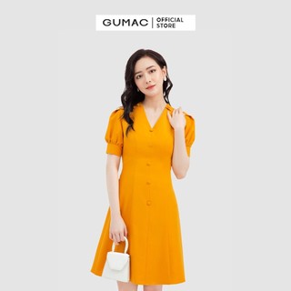 Đầm cổ V phối nút DB927 GUMAC