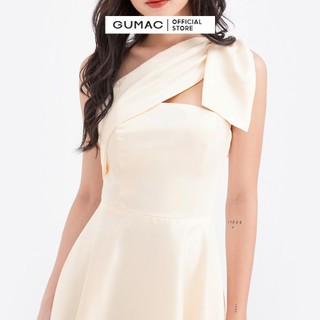Đầm xòe dây chéo nơ GUMAC DB687