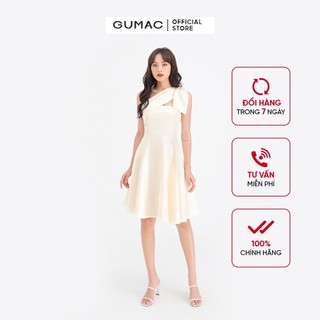Đầm xòe dây chéo nơ GUMAC DB687