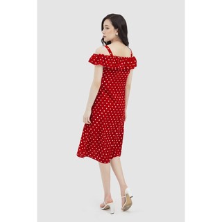 Đầm xòe dây vai GUMAC DB3250