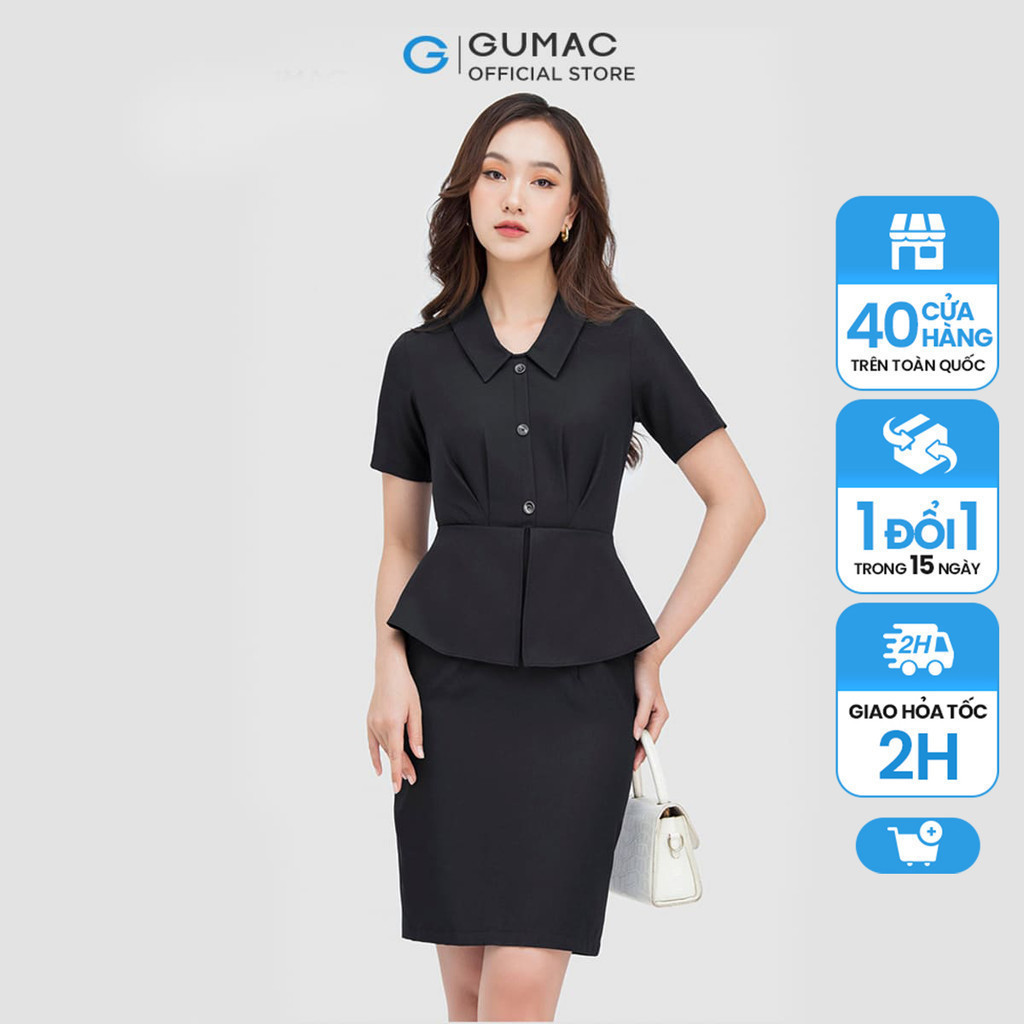 Đầm peplum kiểu DC06033 thời trang GUMAC
