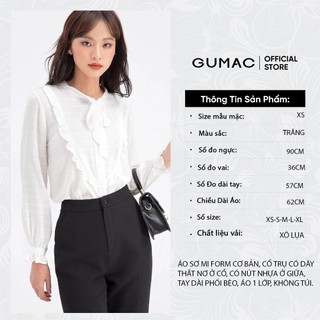 Áo sơ mi bèo cột dây GUMAC AB658