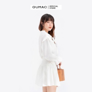 Áo sơ mi xếp ly ngực GUMAC AB638