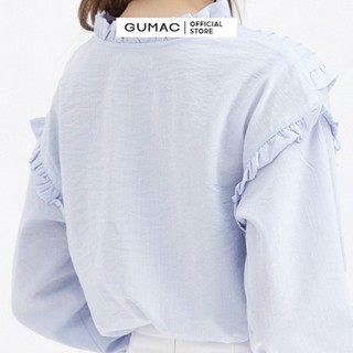 Áo sơ mi xếp ly ngực GUMAC AB638
