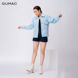 Áo khoác dạ lửng có túi GUMAC AA11278