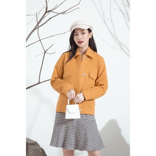 Áo khoác dạ lửng có túi GUMAC AA11278