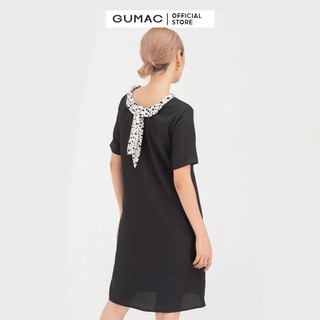 Đầm suông nữ phối cổ GUMAC DB757
