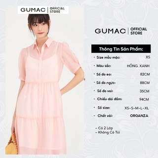 Đầm nữ sơ mi babydoll GUMAC DB711