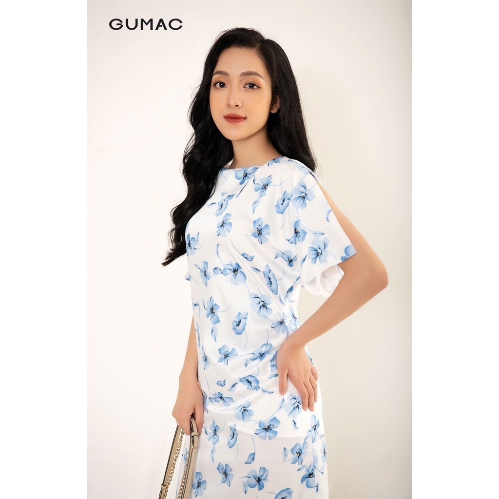 Đầm suông cổ bẻ thuyền GUMAC DB3243