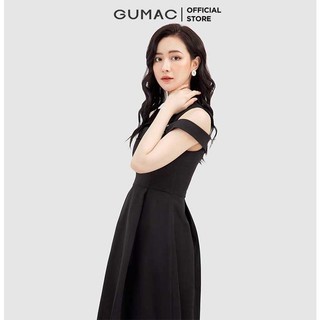Đầm hở vai đính hạt GUMAC DB3261