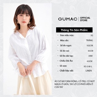 Áo sơ mi cổ trụ GUMAC AB654