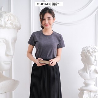 Áo thun nữ cổ tròn GUMAC form basic ôm body cá tính ATC03017