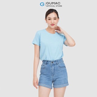 Áo thun nữ cổ tròn GUMAC form basic ôm body cá tính ATC03017