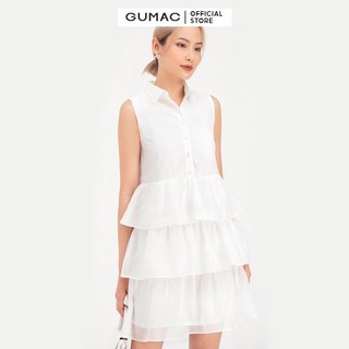 Đầm nữ sát nách 3 tầng GUMAC DB766