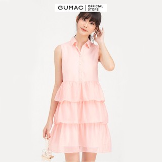 Đầm nữ sát nách 3 tầng GUMAC DB766