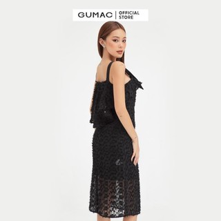 Đầm nữ 2 dây thời trang GUMAC DB404