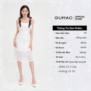 Đầm nữ 2 dây thời trang GUMAC DB404