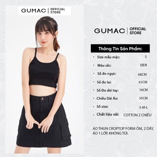 Áo croptop 2 dây GUMAC ATB636