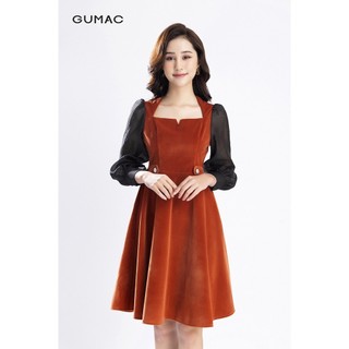 Đầm nữ tay phối dài GUMAC DB1263